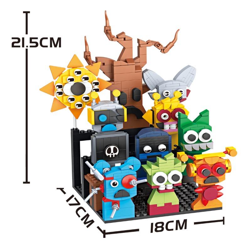 Sprunki Incredibox building blocks with display base mini digital figure building block set DIY assembly toy gift collection