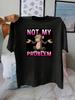 European Sizes Plus Size, Women's Plus Size Funny Monkey Print T-Shirt, Round Neck Top, Machine Washable