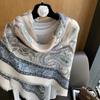 Large Linen Square Scarf for Women In Summer Air-conditioned Room with Large Shawl Spring and Autumn Thin High-end New Sunscreen Scarf
