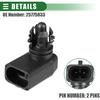 Motoforti Ambient Air Temperature Sensor, for GMC Sierra 3500 HD 2007-2014, Plastic, No.25775833, Black