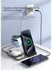 3-in-1 Foldable Wireless Charger Stand for Phone, Watch, and Earbuds