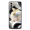 Happy Black Apple Phone Case Cover for Samsung Galaxy S26 S25 S24 S23 S22 S20 S21 FE Ultra S25 Edge Plus 5G Soft TPU Shell Capas