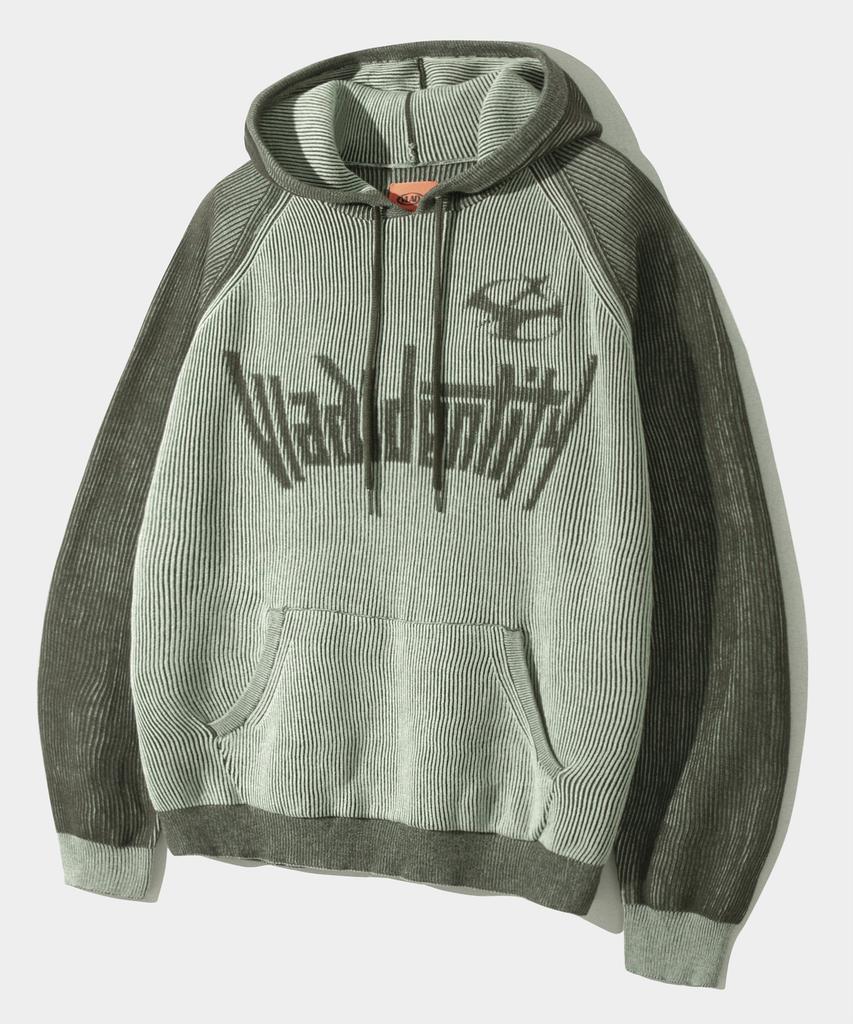 Dimiteulibeullaeg Vlad Type-A Two-Tone Long Sleeve Hooded Knit_Olive