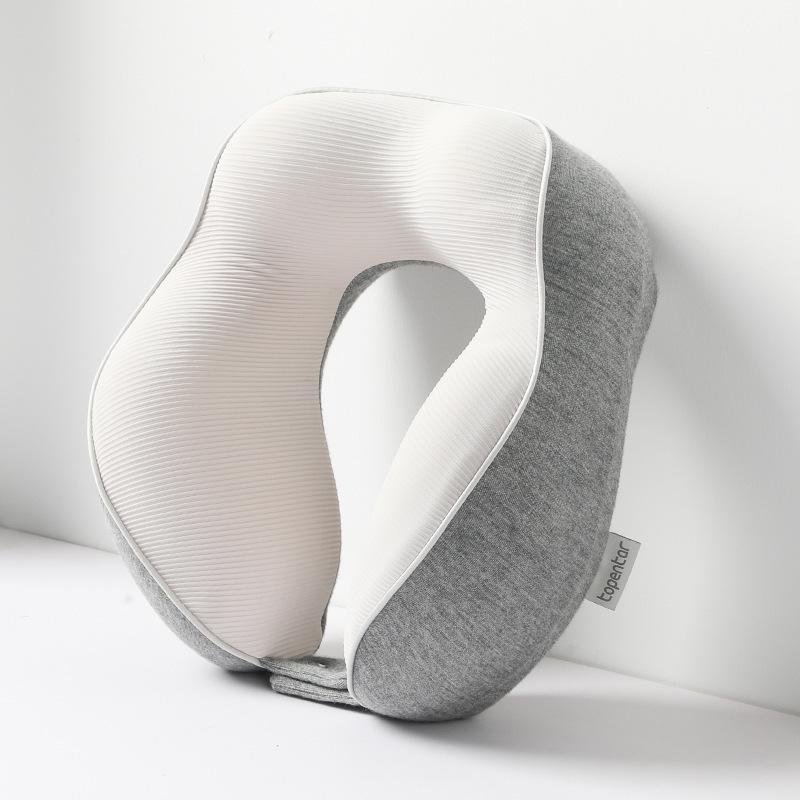 

Cool memory cotton u-shaped pillow portable aircraft travel neck pillow slow rebound removable and washable nap neck pillow single size темно-сірий