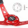 Deep Dish Corn Universal Racing PU Leather Steering Wheel 350mm 14inch Aluminum Alloy Auto Sport Drifting Steering Wheels 92mm