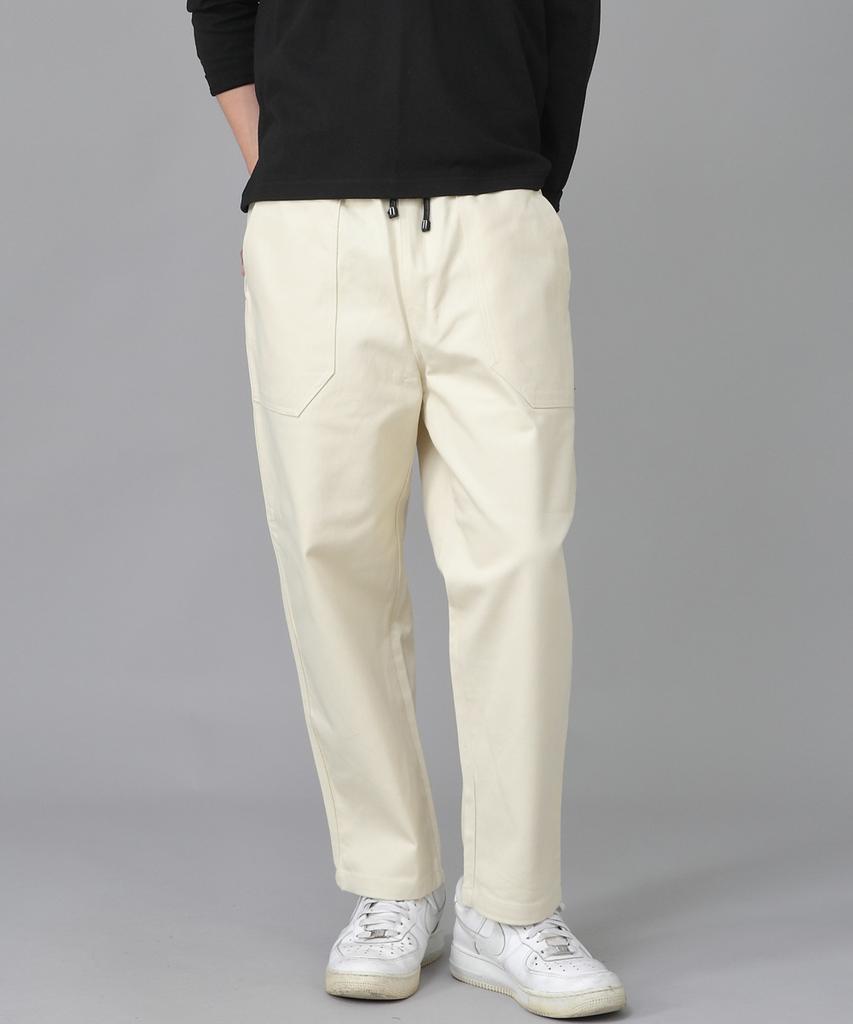 Seinteukeulu Ankle Drop Classic Fatigue Tapered Pants Aft-306 Cream