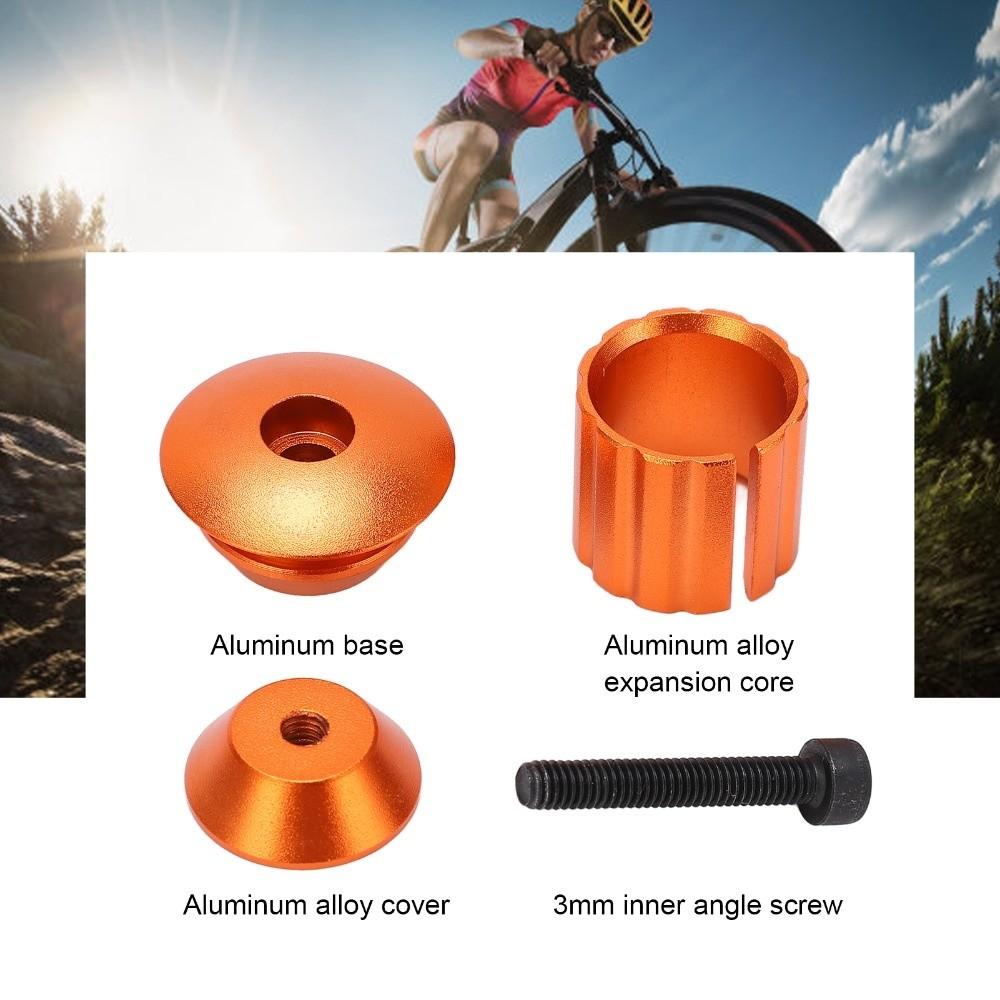 1 Pair Aluminum Material Bike Expansion Bar Plug Bike Handle Grip End Caps  Bike Accessories