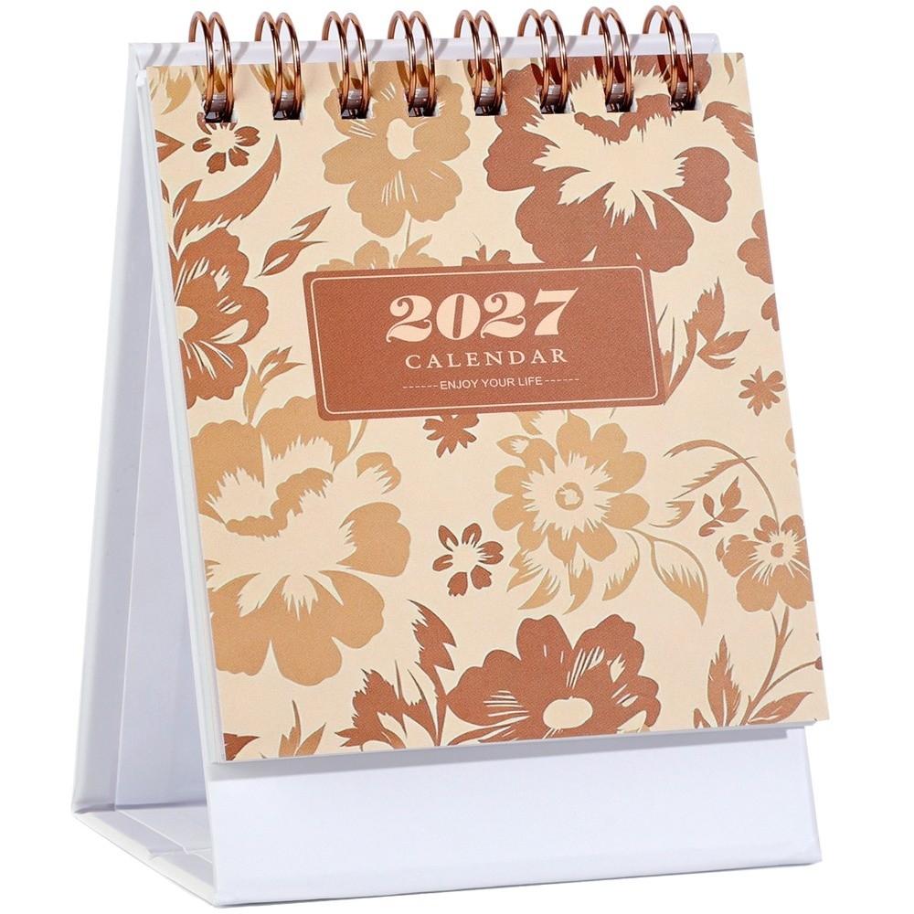 Mini Calendario da Scrivania 2027 Motivo Floreale Calendario da Piedi Nuovo Mini Calendario Ufficio Domestico
