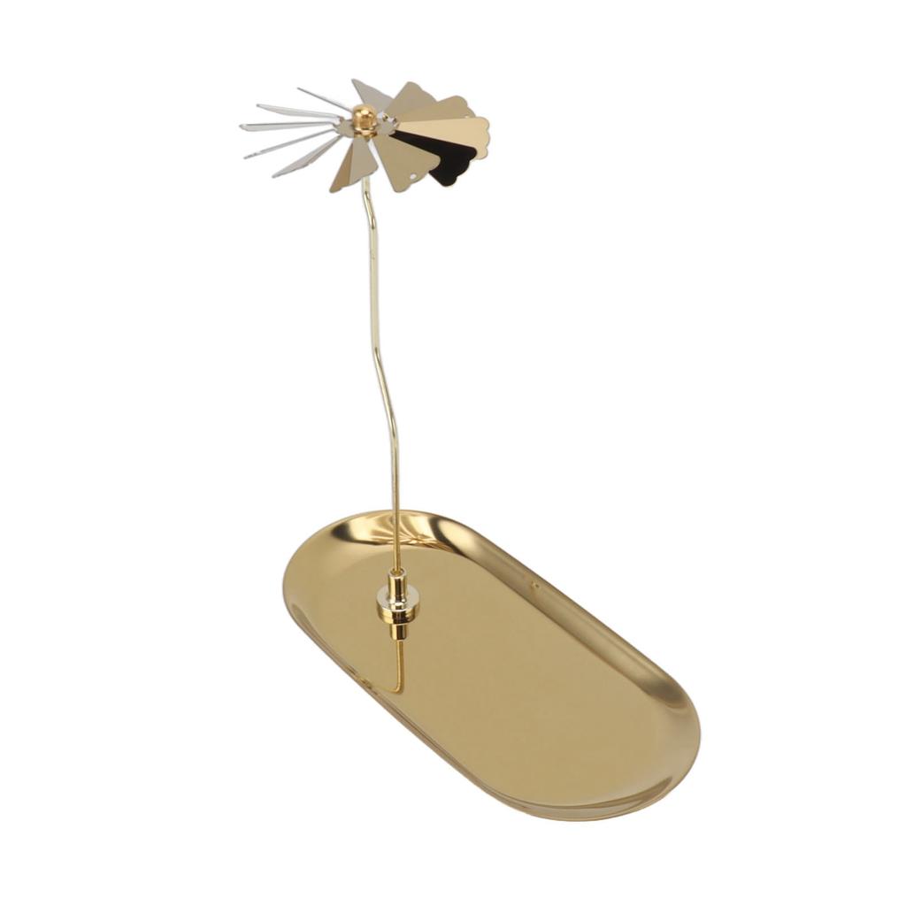 Drehbarer Kerzenständer Drehender Kerzenhalter Weihnachtsgeschenk Ovale Edelstahlablage