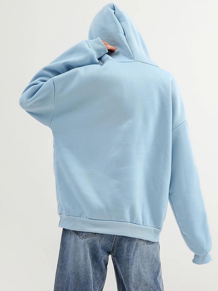 Autumn & Winter Plus Velvet Loose Hooded Sweatshirt