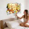 Wall Stickers & Murals Cartoon Removable Art Adhesive Hole Break Design Rabbit Wall Sticker For Bathroom Nursery Preschool