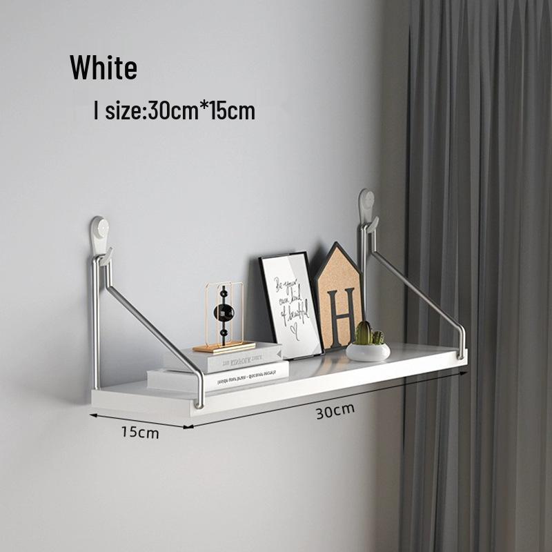 Punch-Free Wrought Iron Wall Shelf - Living Room & Bedroom Decor