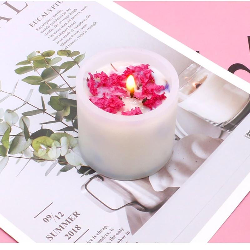 Cylinder Candle Holders Molds Silicones Pen Cup Molds for Epoxy Resins Tealight Holders Pen Cup Home Party Decoration
