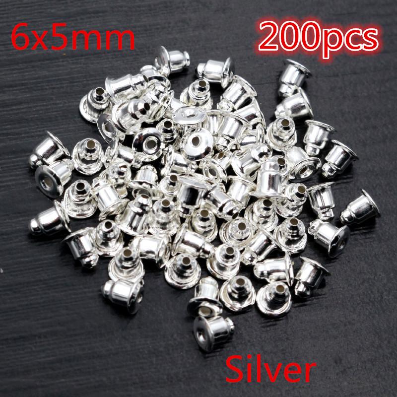 Multi-colors Metal and Plastic Earring Back Plug Cap Nail Accessories Anti-allergic Anti-inflammatory DIY Jewelry Accessories
