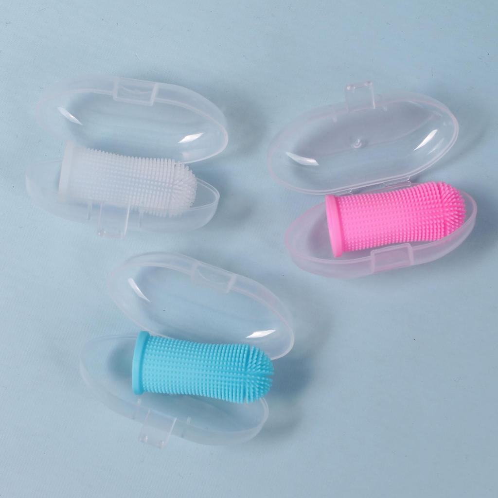 Kit Spazzolino Dita in Silicone per Animali Domestici - per Cani e Gatti - Cura Anti-Tartaro delle Gengive e dei Denti