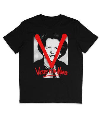 Vittoria Ai Minatori - Mezzatinta - Maglietta Biologica - Thatcher - Sciopero 1984