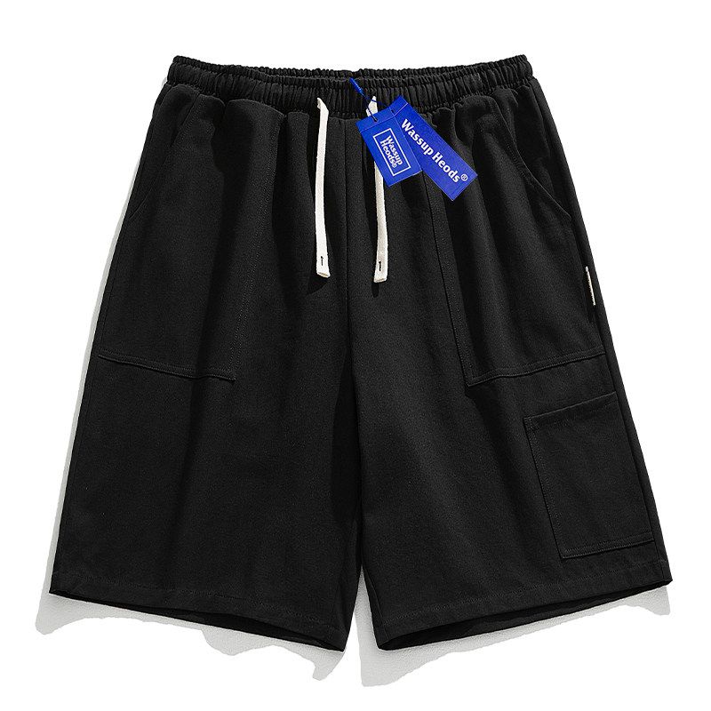 Wassup Heods Trendy Brand Work Shorts Men's Summer New Loose Wide-Leg Couple Pocket Five-Point Pants