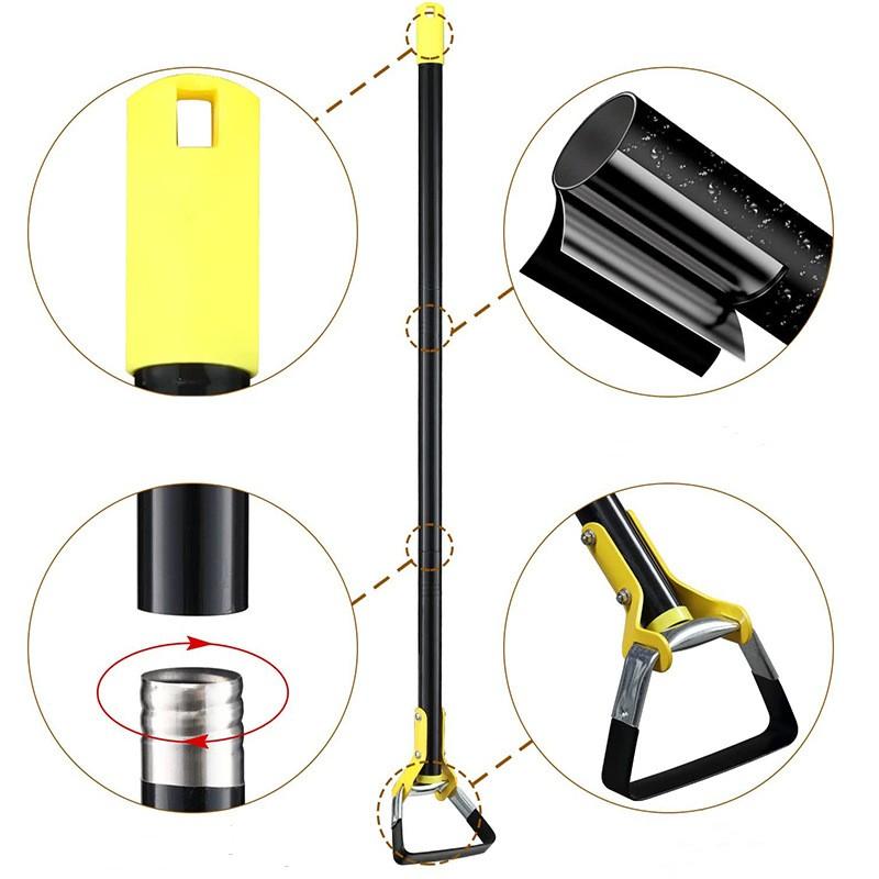Allsome Garden Weeding Tool 1.2/1.6/2/2.4M Stainless Steel Sharp Stirrup Loop Hoe with Triangle Head and Long Handle Hoe Tool