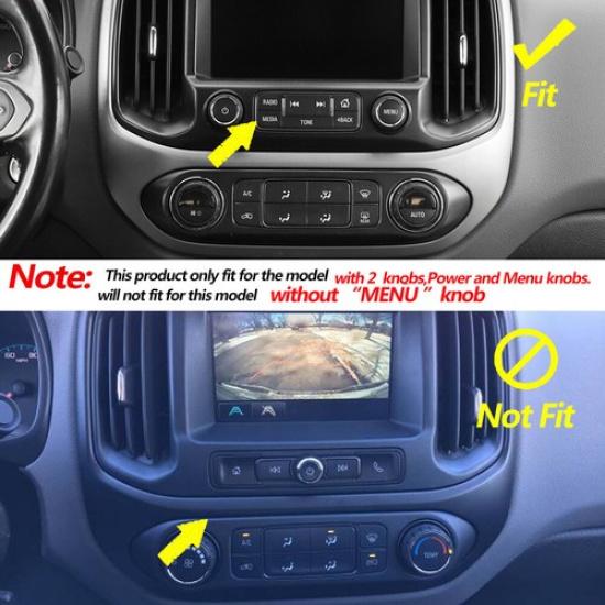 Wood Grain Dash Panel Navigation Decor Cover Trim Bezel for Chevy Colorado 2014+
