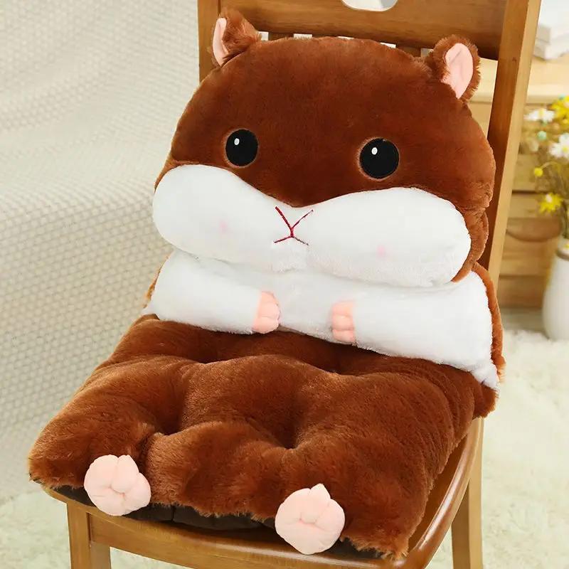 

Cute Hamster Hand Warmer Pillow Sleeping Cushion Office Student Chair Cushion Seat Cushion Chair Winter Thickened Backrest бордовий