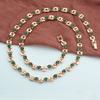 5MM 8 Farben 50cm Damen 585 Roségoldfarbene Kette Zirkonia Weiß Grün Stein Halskette