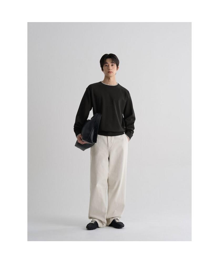 8seconds Layered Detail Round Pullover Black