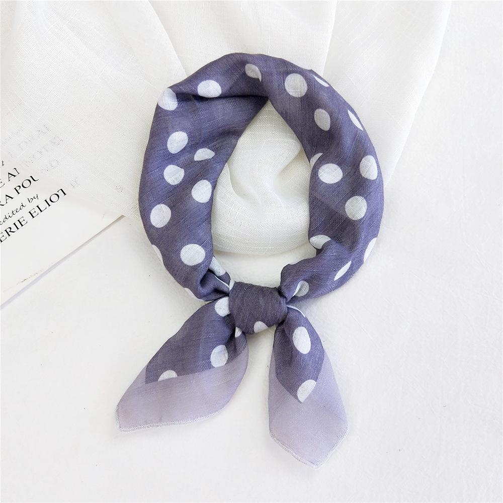 Cotton And Linen Small Square Scarf Silk Scarf Women'S Spring And Autumn New Style Artistic And Versatile Fashionable Temperament Headband Scarf