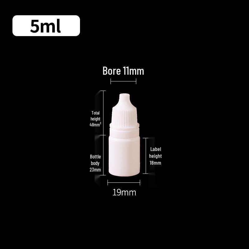 Imitace lahviček s očními kapkami - 5 ml, 10 ml, 30 ml, 50 ml lahvičky s kapátkem, malé PE plastové dávkovače pigmentů