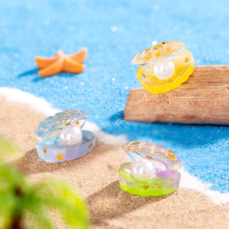 10 Stücke Cartoon Niedlichen Mini Leuchtenden Leucht Regenbogen Gradienten Shell Micro Landschaft Ornament Diy Home Dekoration Zubehör Geschenke