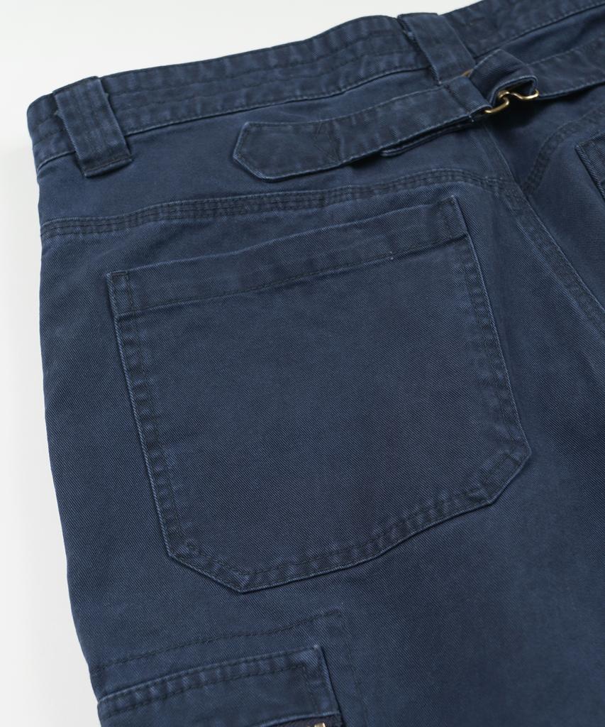 FRIZMWORKS Washed Cotton Zip Cargo Pants _ Navy