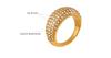 Luxury Gold-Plated Titanium Steel Ring with Full Rhinestone Star Design