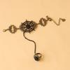 Black Lace Flower Bracelet with Ring: Retro Halloween Jewelry with Pearls