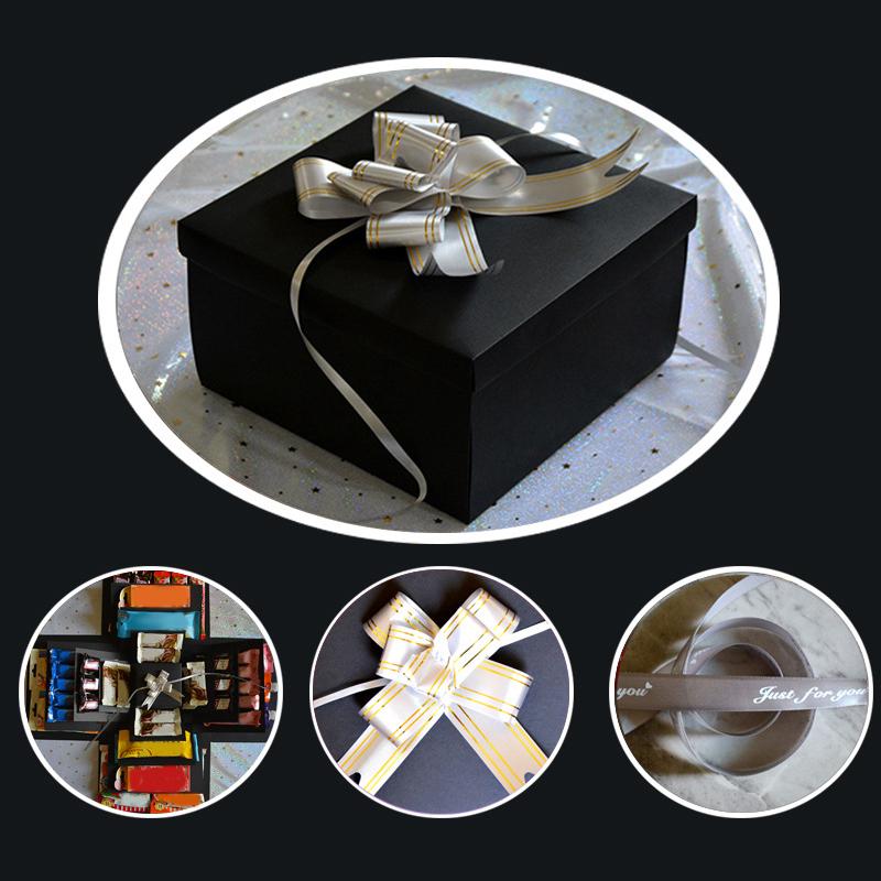 

Сюрприз Взрывная коробка ручной работы Собранная подарочная коробка для закусок для самостоятельного изготовления подарков на Рождество, День святого Валентина, день рождения, годовщину свадьбы чёрный