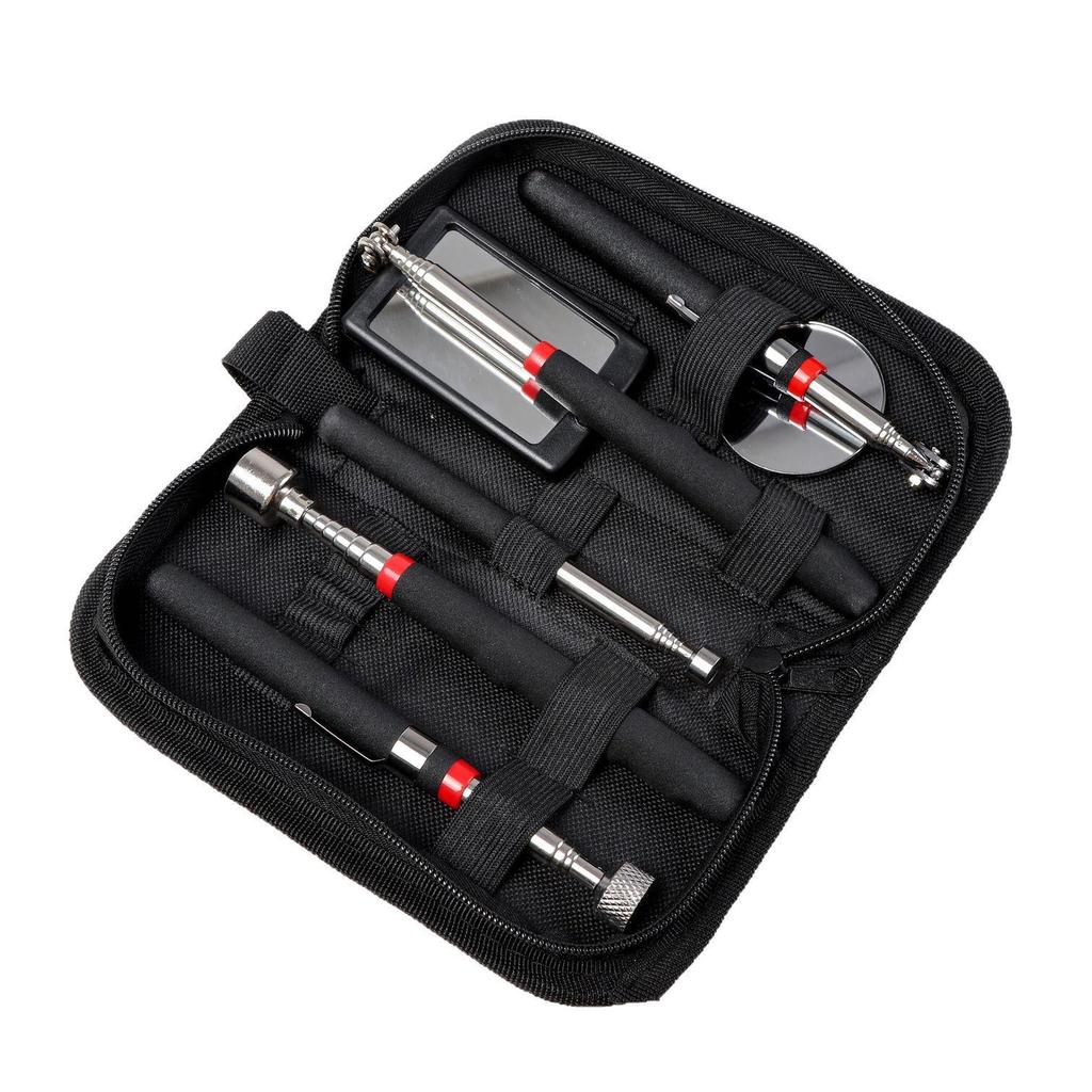 Telescopic Magnetic Inspection Mirror & Pickup Tool with Suction Cup