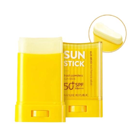 Nature Republic California Aloe Fresh Pudrowy sztyft do opalania SPF 50+ PA++++ 24g
