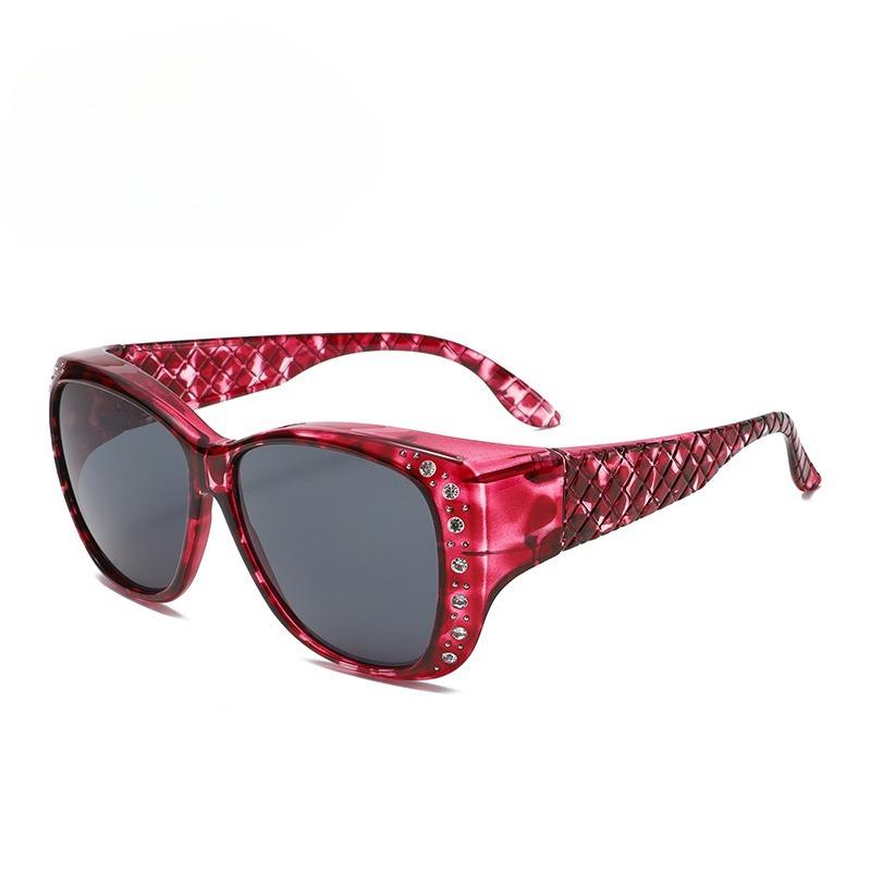 Vintage Oversized Square Sunglasses for Women Rhinestone Embellished UV400 Protection Shades Trendy Y2K Eyewear Sun Glasses