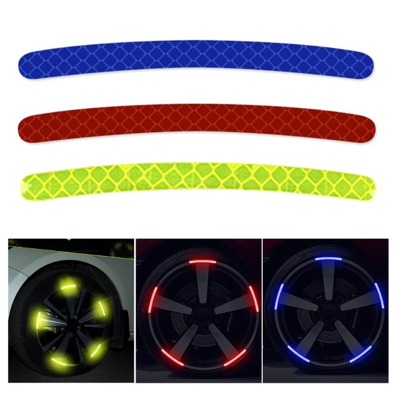 Reflective Wheel Rim Stripe Decal Sticker for Car Motorcycle Wheels Cycling Bike Bicycles Night Safety Decoration Stripe