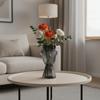 Crystal Clear Human Face Vase Glass Artistic Hydroponic Vase Funny Irregular Shape Dried Flowers Vase Living Room