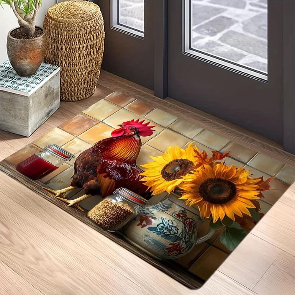 Rustic Chicken Coop Welcome Mat Washable Non-Slip Rug Bathroom Carpet Home Carpets Rugs Doormat Entrance Door Foot