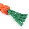 Carrot-Shaped Cotton Rope Dog Toy - Hand-Woven, Teeth-Cleaning, Bite-Resistant Knot Toy