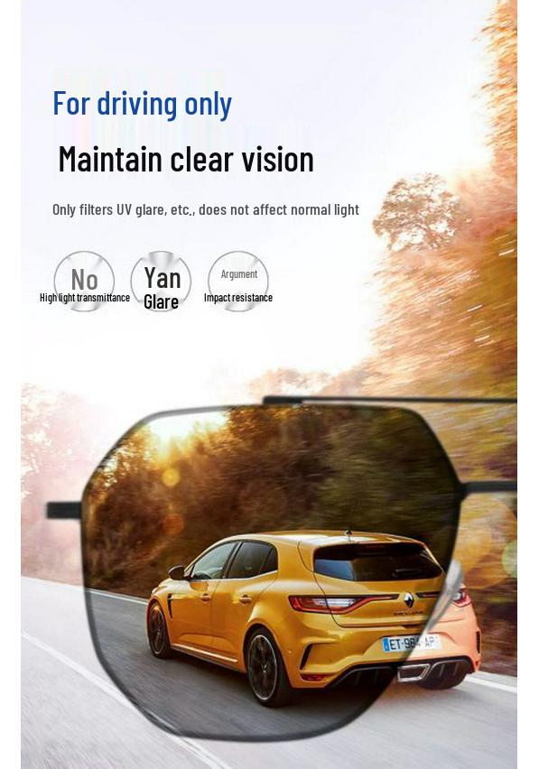 New Nylon Polarized Men's Square Sunglasses: Fashionable, Trendy Driving Shades