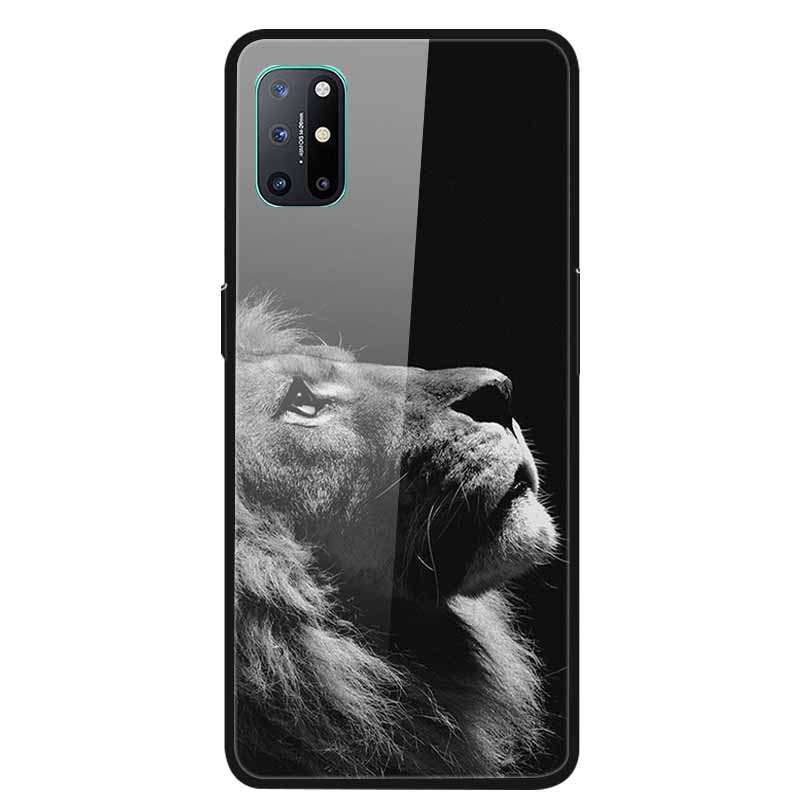 

For OnePlus 8T Cases 8 Fashion Tempered Glass Hard Back Covers for Oneplus 8 Phone Cases Soft Bumper Fundas Oneplus8 8 T Oneplus 8T кофейный