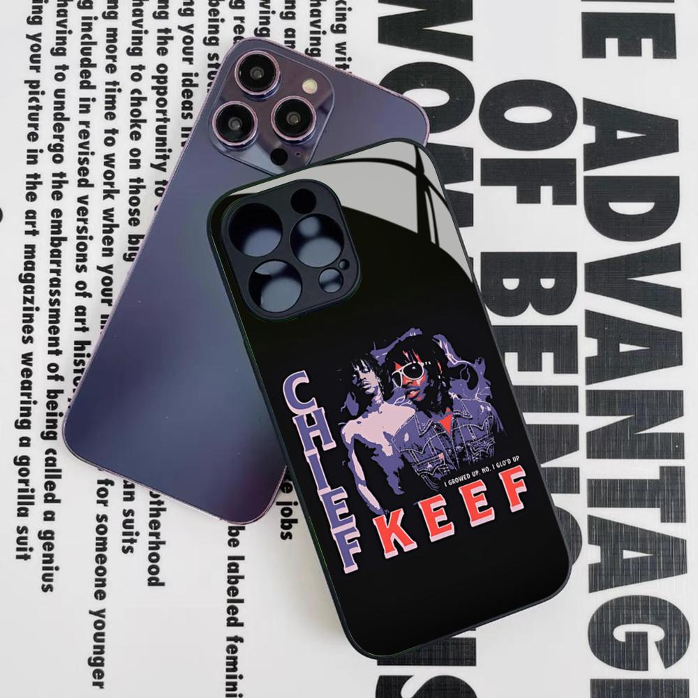 Chief Keef American Rapper Phone Case for Iphone 17 16 15 14 12 11 13 Pro Max Mini X Air Puls Black Glass Cover