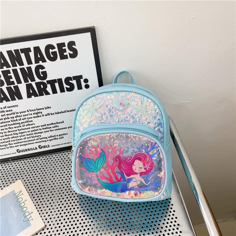 Adorable Kindergarten Children's Backpack Cute Cartoon Sequined Dual Shoulder Bag