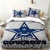 Ensemble 3 pièces Dallas Cowboys Parfait pour la chambre à coucher Ensemble de literie confortable comprenant une housse de couette et deux taies d'oreiller Idéal pour un anniversaire ou Noël