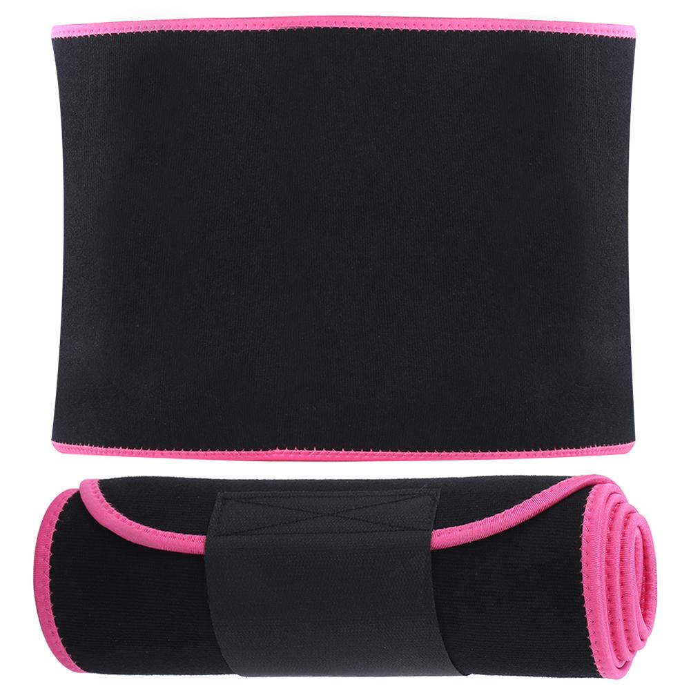 Fitness Wyszczuplający Shaper Talii Wsparcie Ciała Trener Talii Regulowany Pas na Talię do SportuM: 23x117cm 9.1x46.1in Różowy