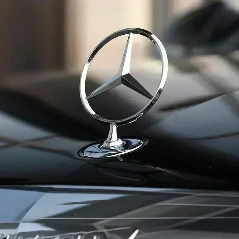 Metal Car Star Hood Badge Front Emblem Logo For Mercedes Benz Maybach C E S Class W204 W205 W212 W213 W211 W220 W222 W223
