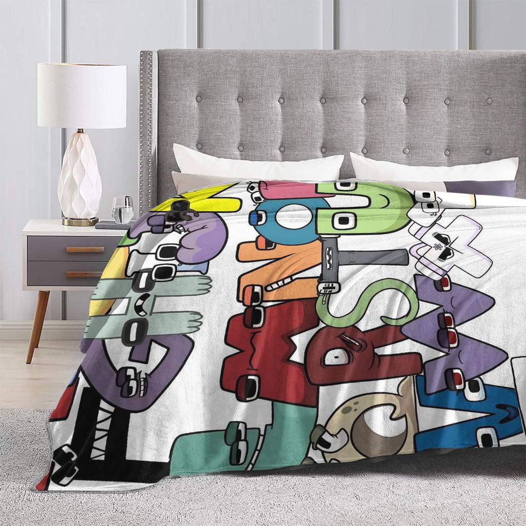 Alphabet Lore English Letter ABC  Blanket Quality Warm Soft  Throw Blanket Winter Picnic Couch Bed Funny Bedspread