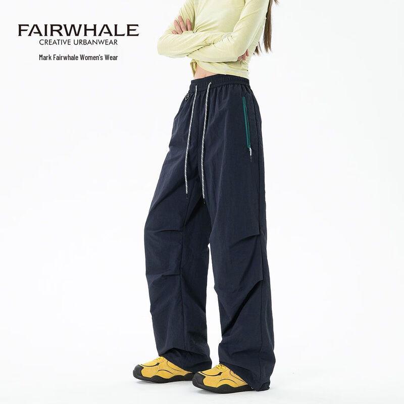 Mark Hua Fei Women's Outdoor Wide-Leg Cargo Pants
