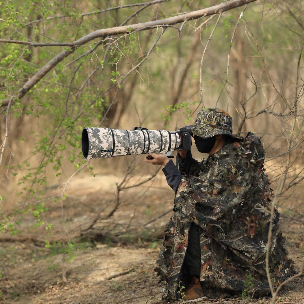 Rolanpro Lens Coat for Sony FE G OSS Dedicated Lens Cover with Material Prioritizes Shooting Operation Rotation of Reversible Cover Urban Camouflage